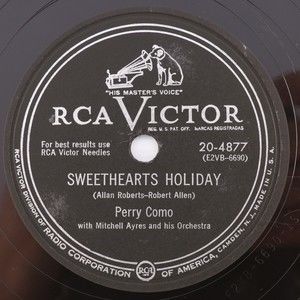 Perry Como, Sweethearts Holiday, My Love & Devotion 1952 78 rpm Record 20-4877